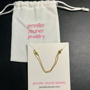 Jennifer Zeuner Gold Plated Stainless Steel Star Necklace. 19/20 inch